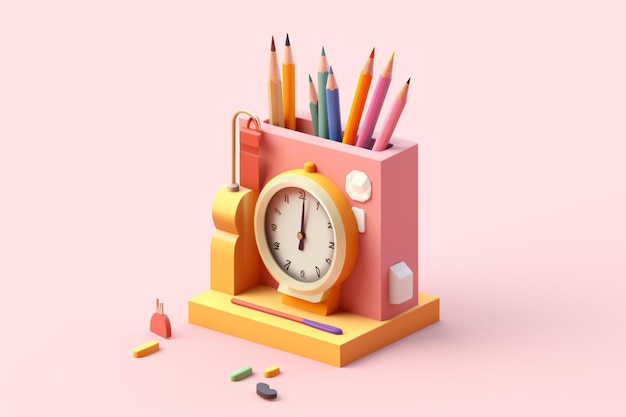 Objet scolaire 3D