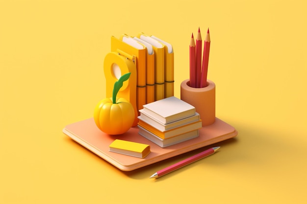 Objet scolaire 3D