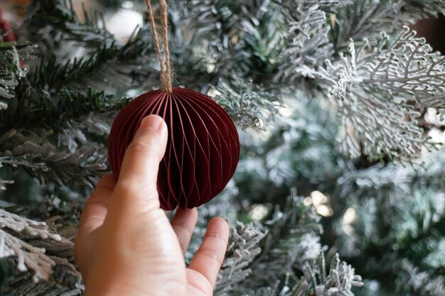 Photo objets décoratifs pour noël et fond flou