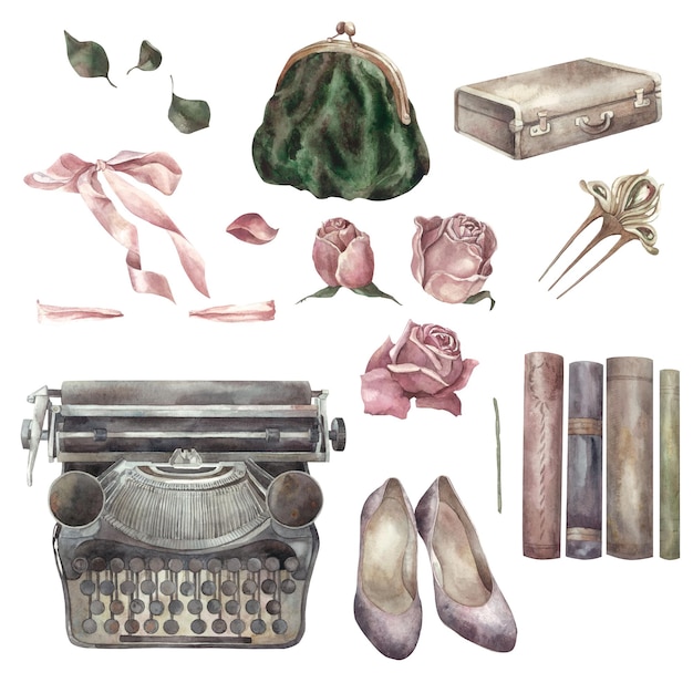 Objets vintage Aquarelle