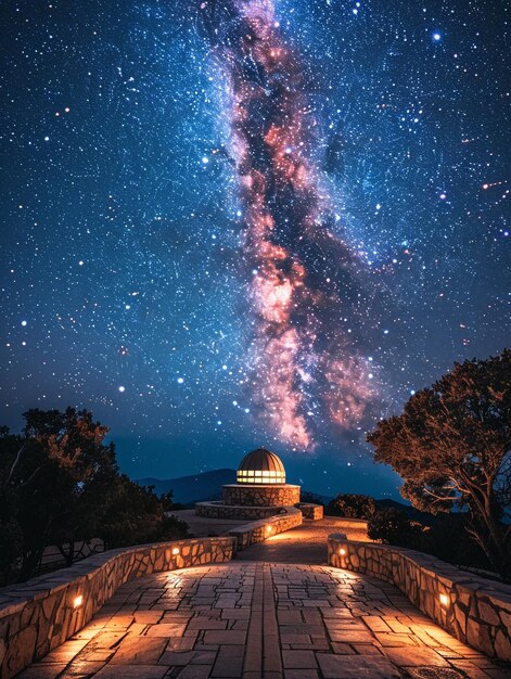 L'observatoire céleste explore le ciel nocturne dans le cadre de découvertes astronomiques et