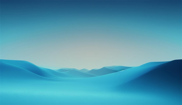 Un océan bleu avec un ciel bleu et une montagne en arrière-plan.