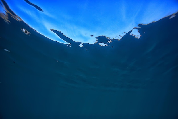 océan eau fond bleu rayons sous-marins soleil / abstrait bleu fond nature eau