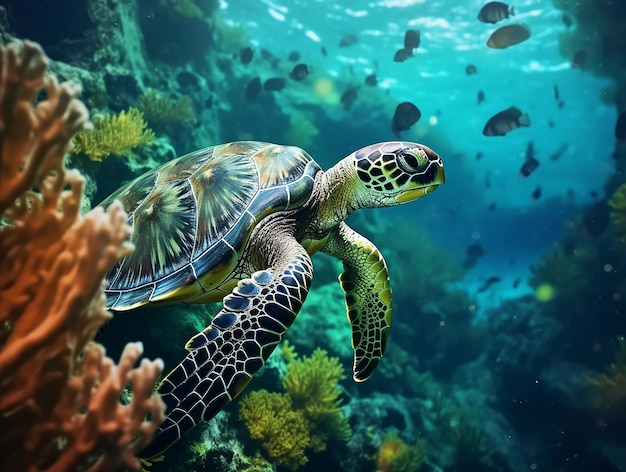 Ocean Odyssey UHD Tortue et algues