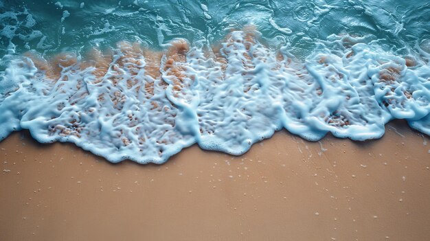 Photo un océan de sable et de vagues