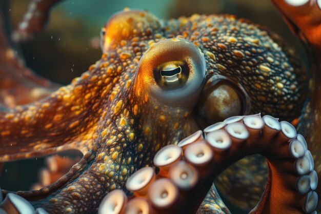 Octopus Une vue rapprochée d'une pieuvre commune Octopus vulgaris