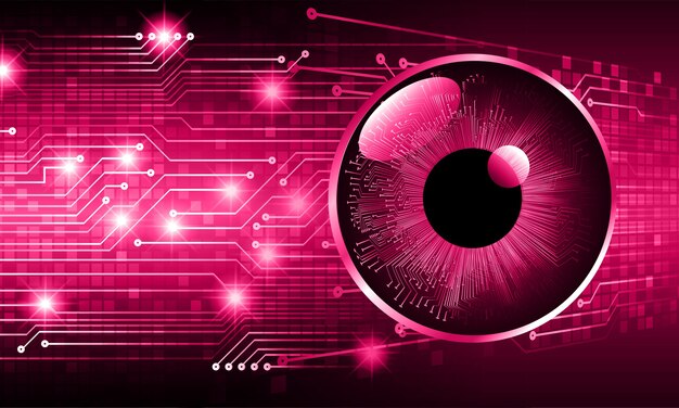 oeil cyber circuit futur technologie concept arrière-plan