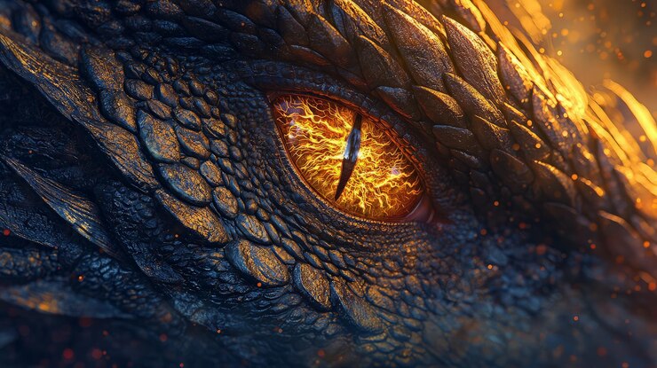 Photo l'œil du dragon de feu