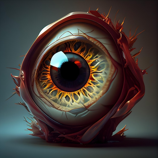 Oeil de l'illustration 3D morte Image générée par ordinateur