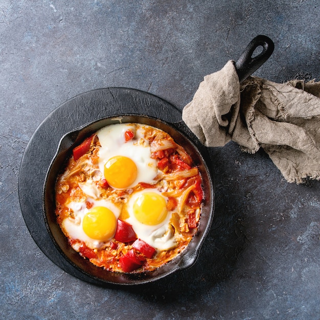 Oeuf au plat aux légumes