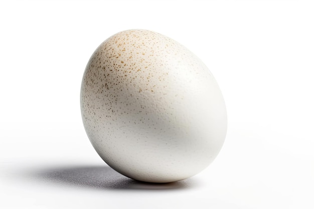 Oeuf blanc sur une table blanche IA générative minimaliste et simple