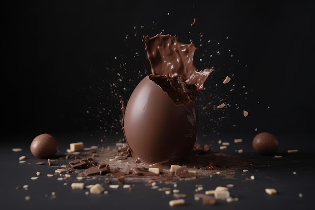 Oeuf en chocolat au lait Generate Ai