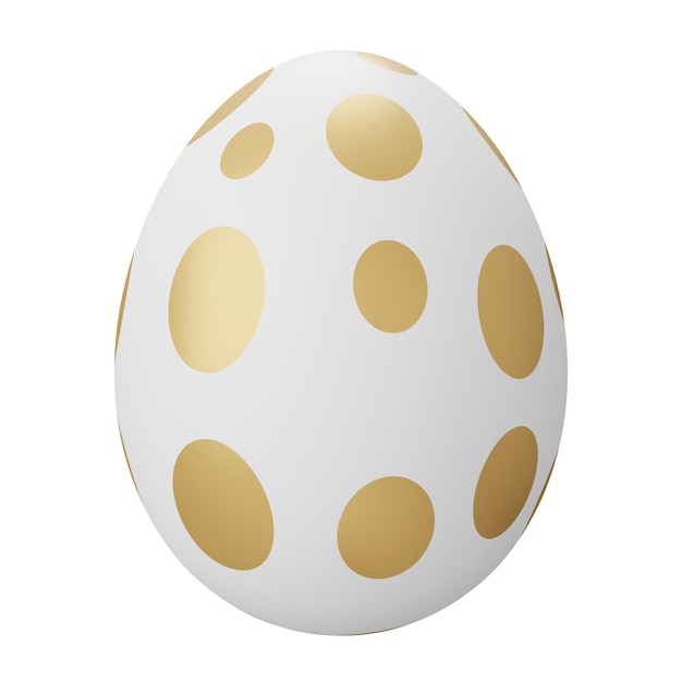œuf de Pâques 3D illustration de rendu isolée sur fond blanc