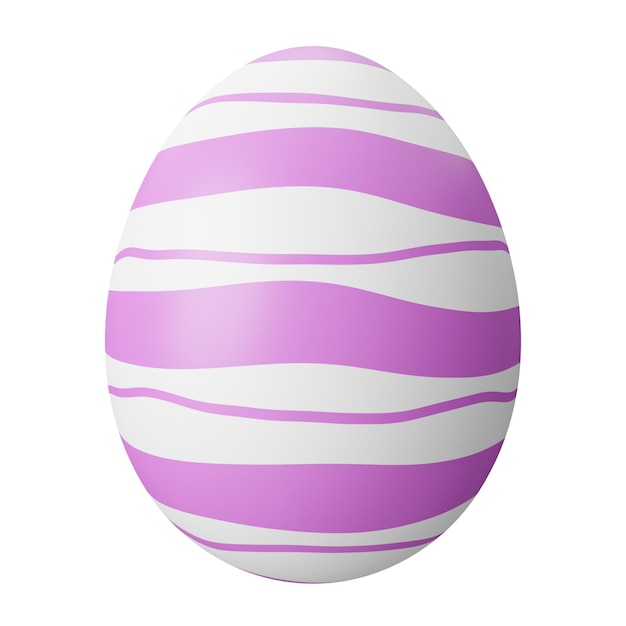 œuf de Pâques isolé illustration de rendu 3D