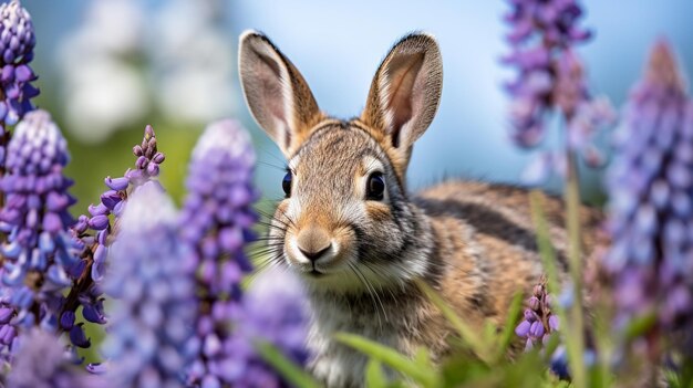 œuf de Pâques sur le lapin papier peint HD 8k Image photographique de stock