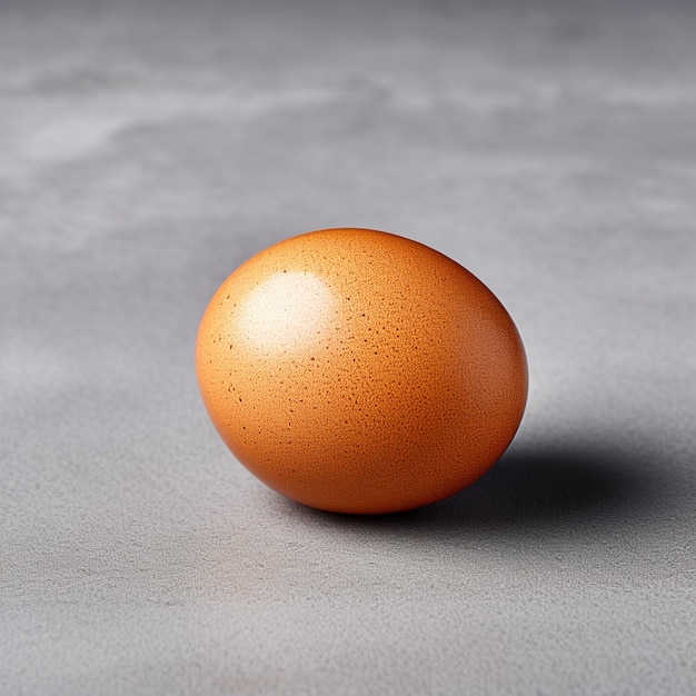 un œuf de poule brun isolé sur fond blanc