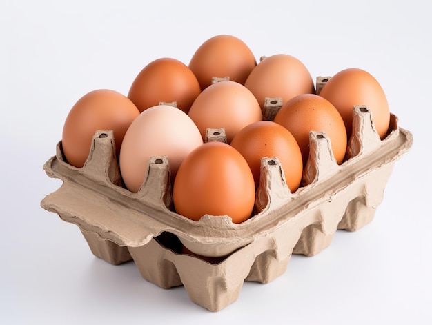 œufs bruns isolés