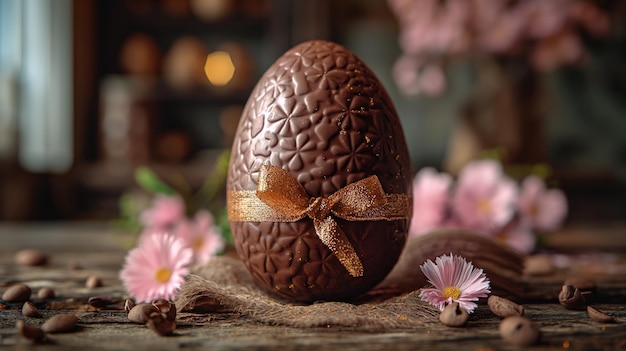Des œufs de chocolat décorés pour Pâques