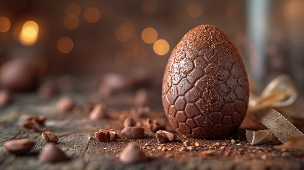 Des œufs de chocolat décorés pour Pâques