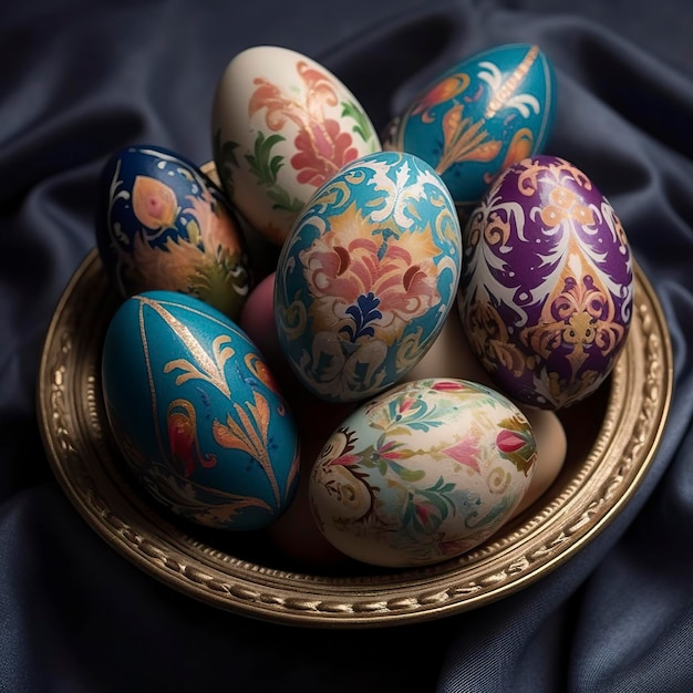 Oeufs colorés de Pâques