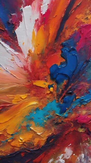 Œuvres d'art de peinture abstraite avec des couleurs contrastées vives