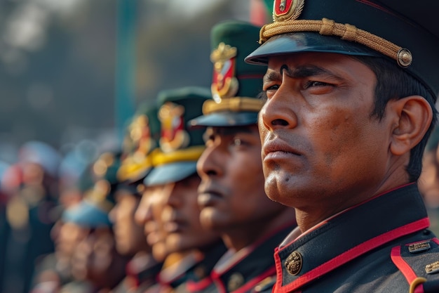 Un officier de l'armée indienne se prépare pour le défilé de la fête de la République à Kolkata