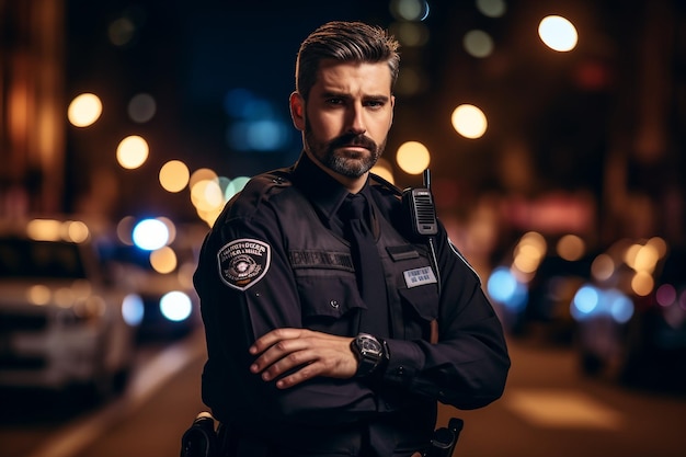 Officier de police dévoué en service