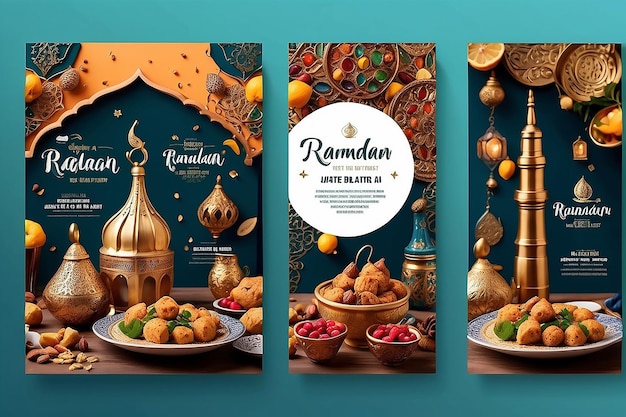 Offre d'iftar du Ramadan Les médias sociaux Le modèle d'Instagram