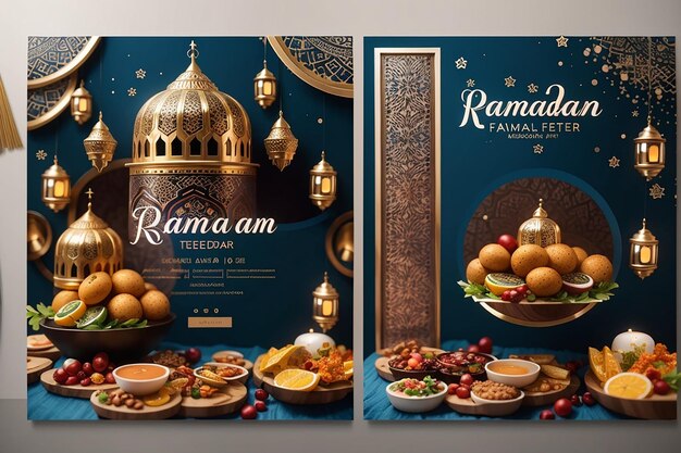 Offre d'iftar du Ramadan Les médias sociaux Le modèle d'Instagram