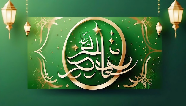 offre limitée vectorielle jusqu'à 95 off sur la vente du Ramadan conception de bannière de calligraphie arabe verte