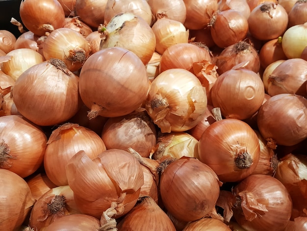 Oignon au marché ou au supermarché,