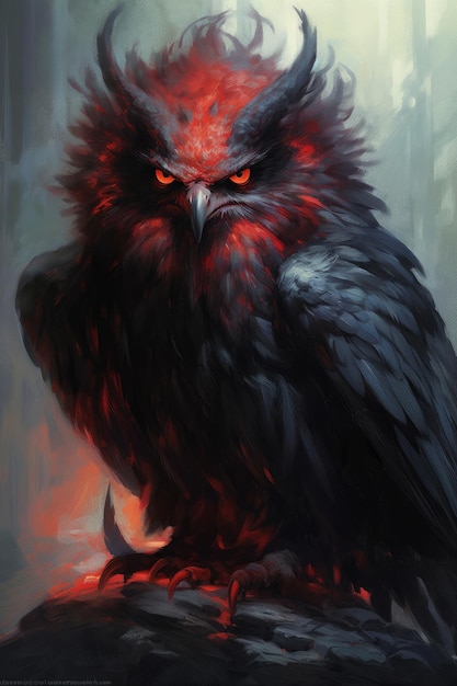 Un oiseau au visage rouge et aux plumes noires