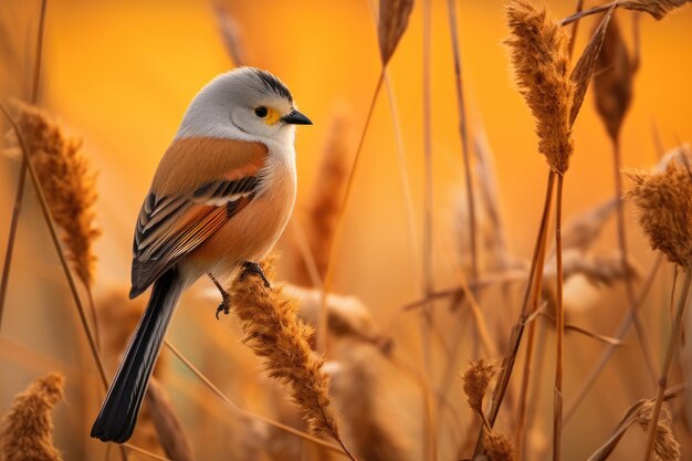 L'oiseau barbu panurus biarmicu