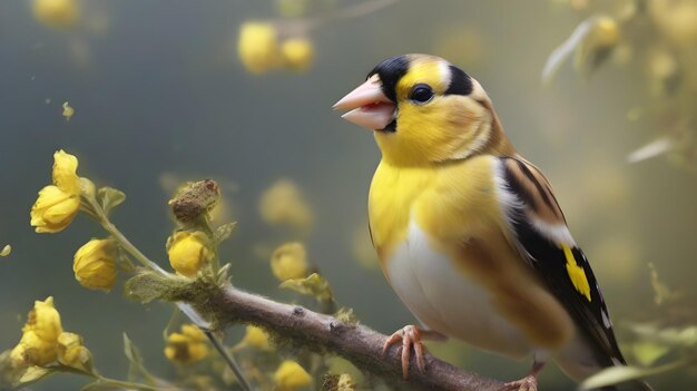 Photo un oiseau avec un bec qui dit oiseau sur lui