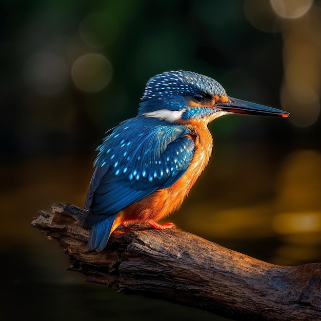 un oiseau bleu avec un bec rouge est assis sur une branche.