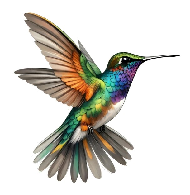 L'oiseau coloré du colibri