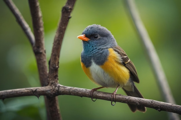 Un oiseau coloré perché sur une branche d'arbre