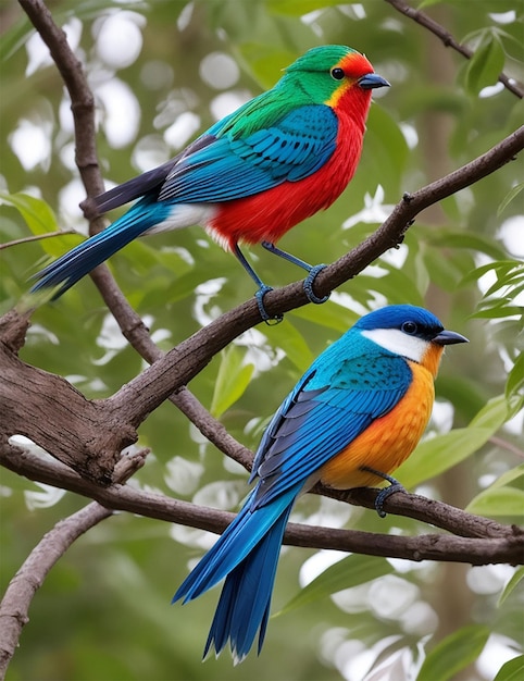 Photo un oiseau coloré