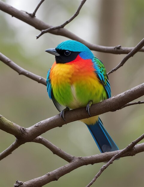 un oiseau coloré