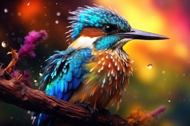 un oiseau coloré