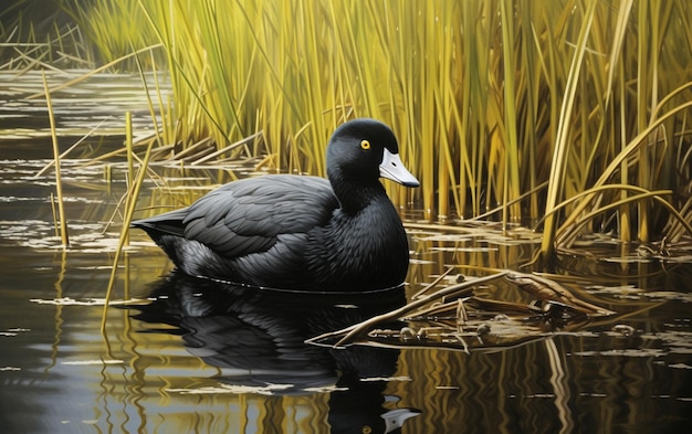 Photo l'oiseau coot américain hd photo