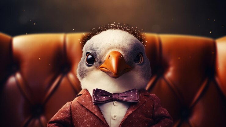 Photo un oiseau en costume