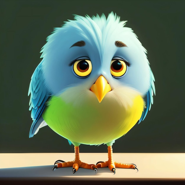 Photo oiseau de dessin animé 3d