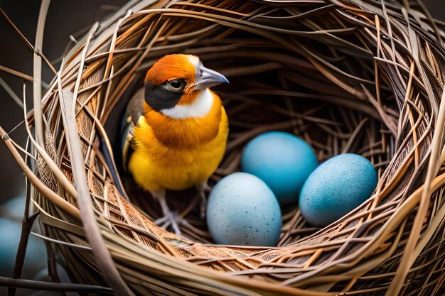 MEWTOGO Grand nid d'oiseau chaud pour l'hiver, lit d'oiseau