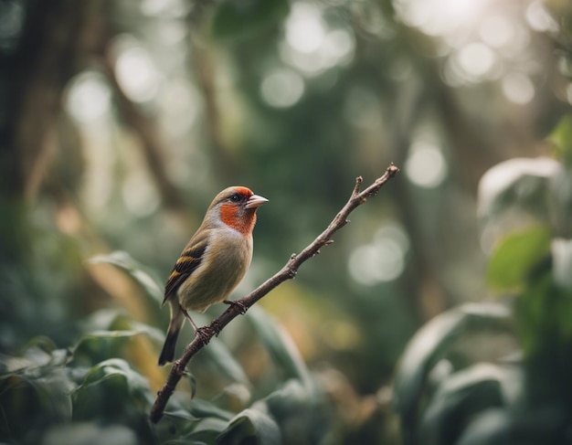 un oiseau finch dans la jungle