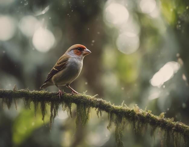 un oiseau finch dans la jungle