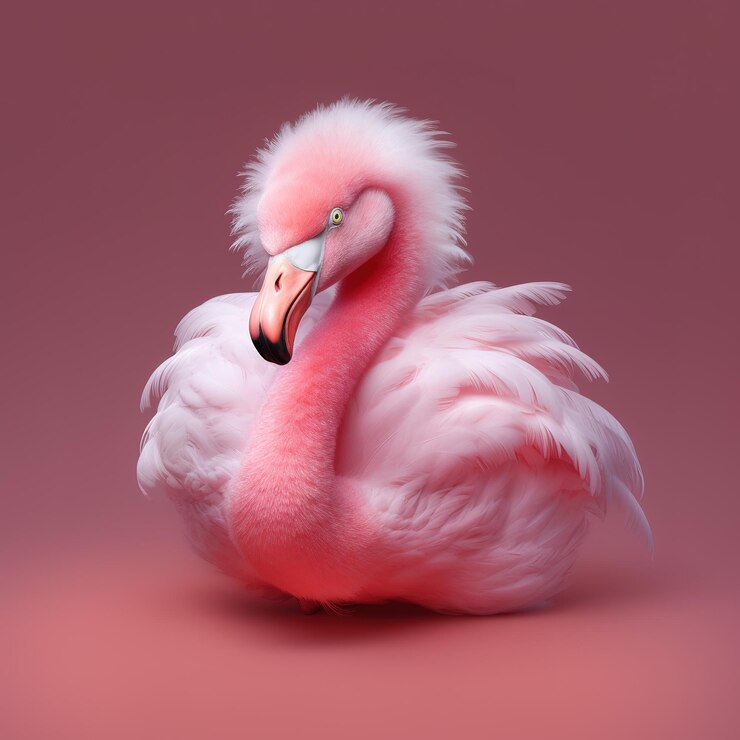 oiseau flamant en gros plan