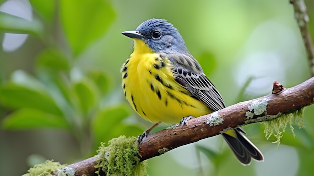 L'oiseau jaune est un papier peint HD 8K.