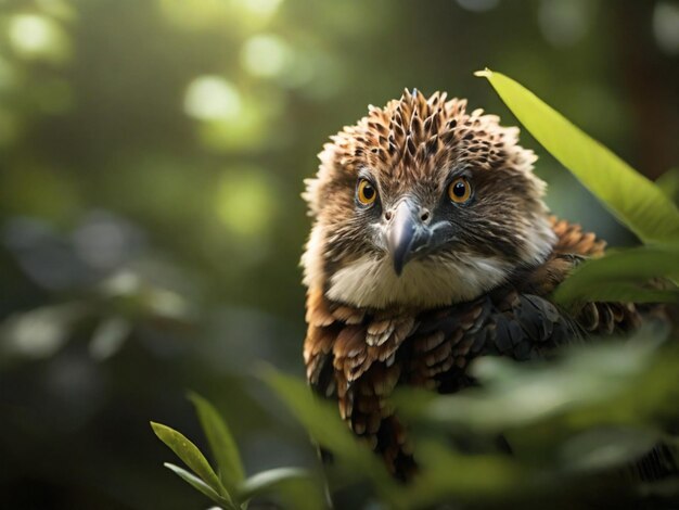 Photo un oiseau avec un long bec est assis dans un arbre