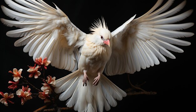 Photo un oiseau majestueux déploie ses ailes symbolisant la liberté et la grâce générées par l'intelligence artificielle